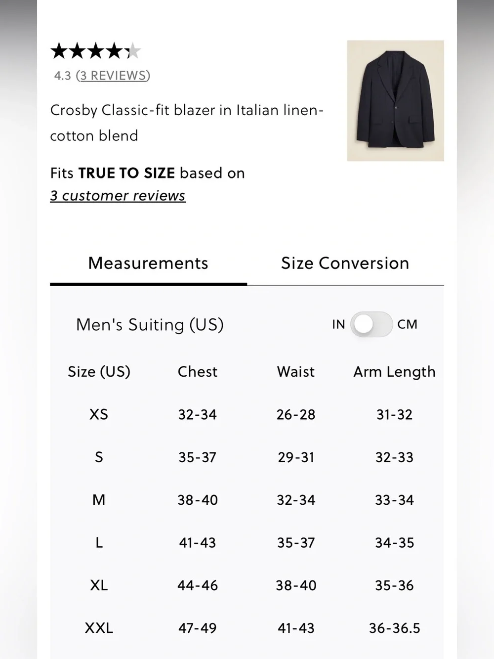 J. Crew Navy Blazer